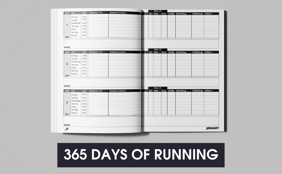 Running Journal 2024 Professional 365Day Running Log Book for the
