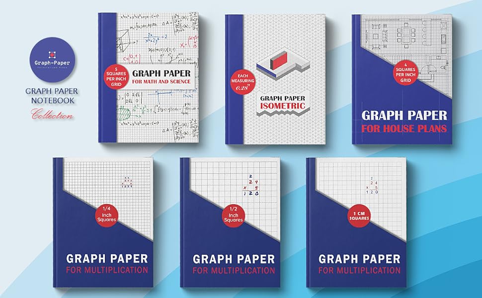Graph Paper For Multiplication 1/2 Inch Squares Notebook Graph Paper composition For Math