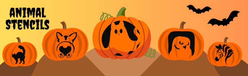 Amazon.com: Animal Pumpkin Carving Stencils: 130 Jack O'Lantern Carving Templates for Halloween (Halloween Pumpkin Carving Stencils): Press, KSG: Books free-printable-fox-pumpkin-stencil-easy-pumpkin-carving-the-benson-street