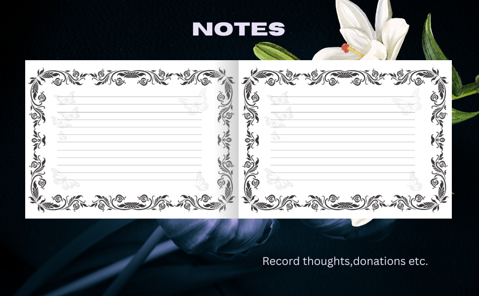 In Loving Memory Book Funeral Guest Book for Memorial Service