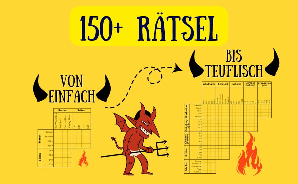 Logicals für Erwachsene - Dreifacher Rätselspaß: 150 Teuflisch