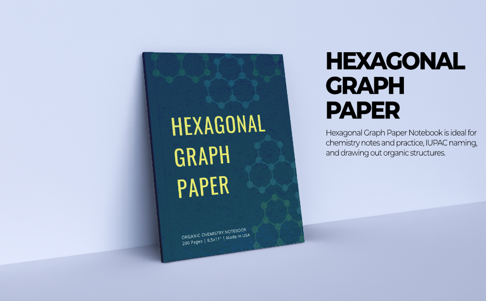 Hexagonal Graph Paper Organic Chemistry Notebook Hex Grid Paper