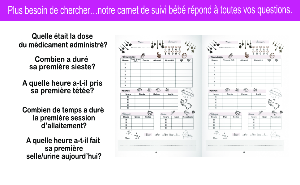 Page De Garde Carnet De Suivi Allaitement Mustela Carnet de Suivi Bébé 0 à 6 mois: Suivi nouveau né I Allaitement I