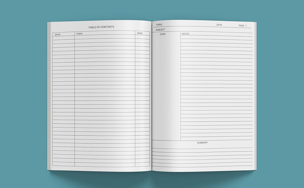 Cornell Notes Notebook Cornell Note Taking System Notebook for High