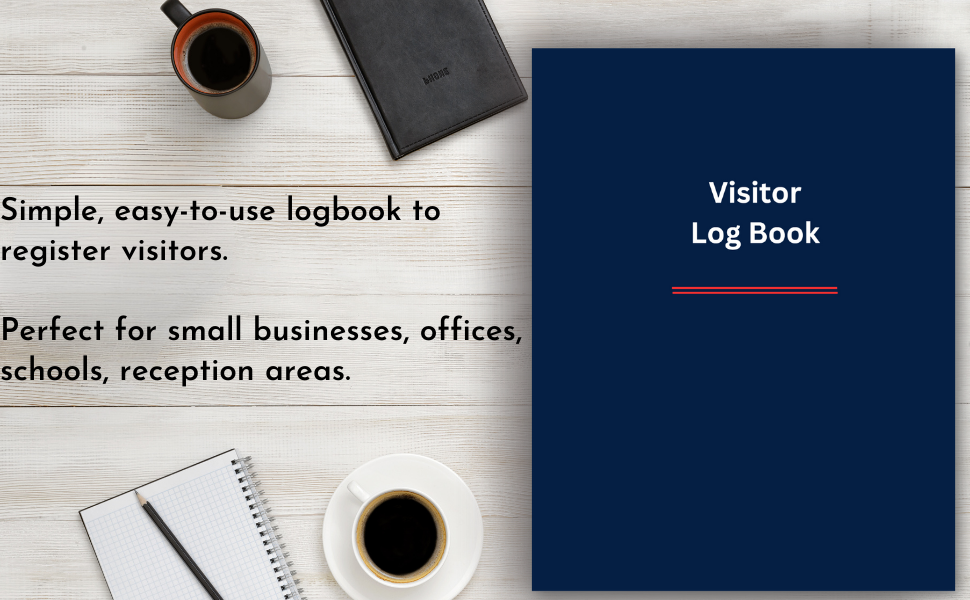 Visitor Log Book SignIn Register Notebook I Easily track