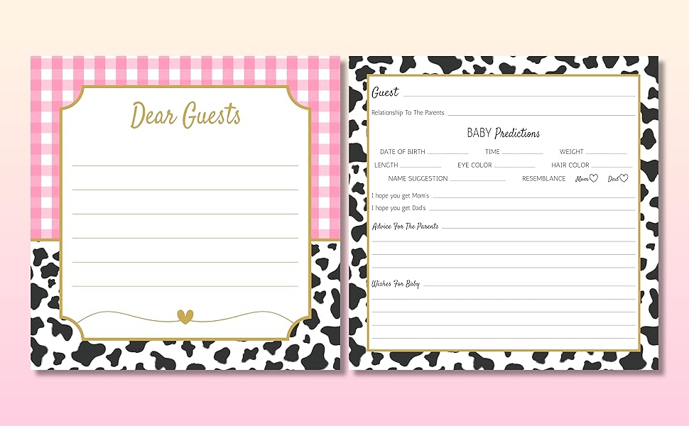 Special Message For The Guests, Professional Interior With Wishes, Advice And Baby Predictions