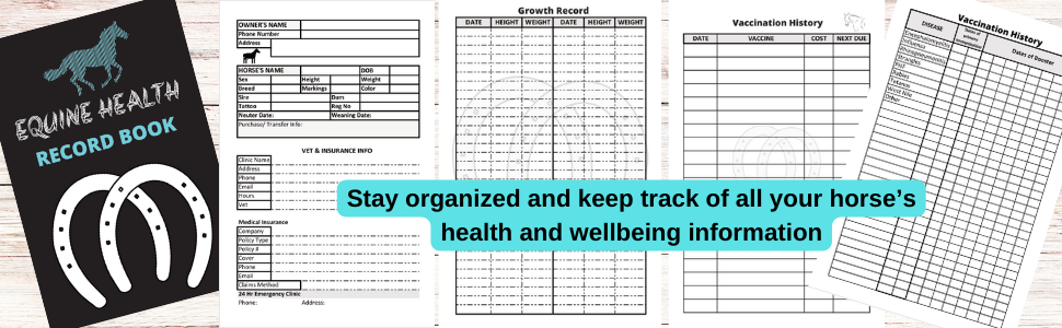 Equine Health Record Book