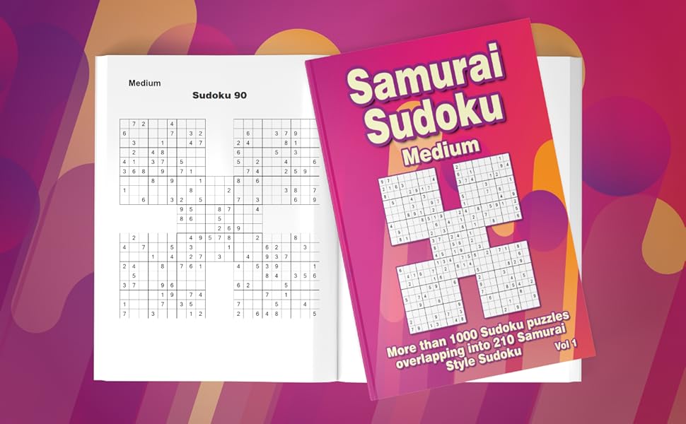 samurai sudoku puzzles medium 1000 samurai sudoku variations overlapping into 210 puzzles for adults and grandparents german edition books publishing flatline 9798830711579 amazon com books