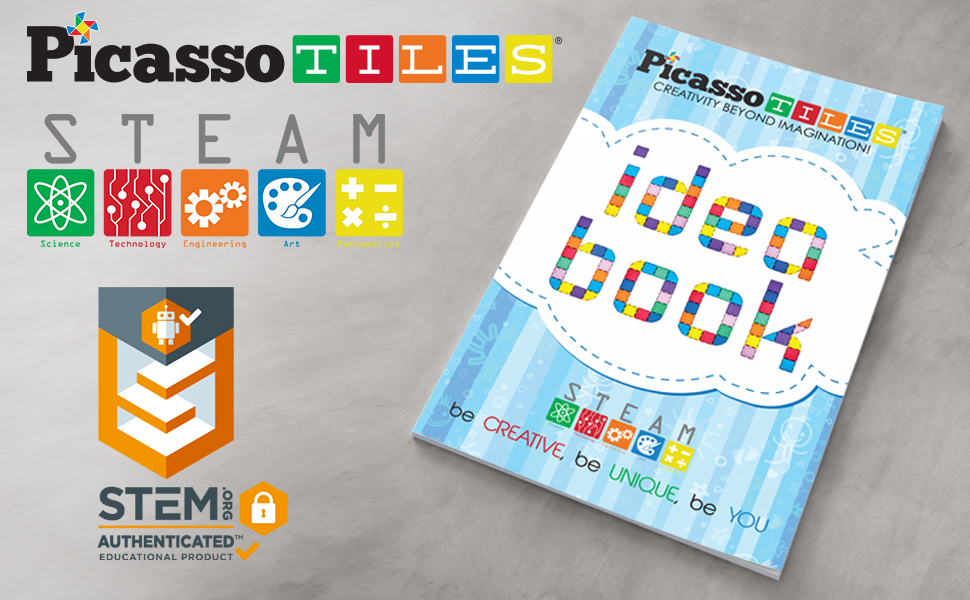 Amazon.com: PicassoTiles STEM Learning Idea Book with Over