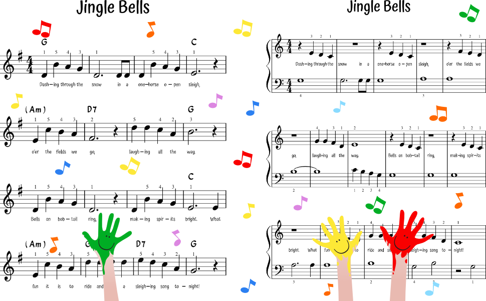 Eenvoudige Piano Bladmuziek voor Kinderen 55 Piano Liedjes voor Beginners (Eén Hand + Twee