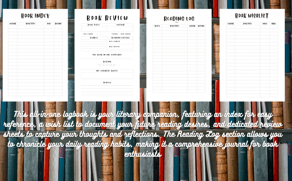 Reading Journal A Log To Remember The Books You Love Santeiris