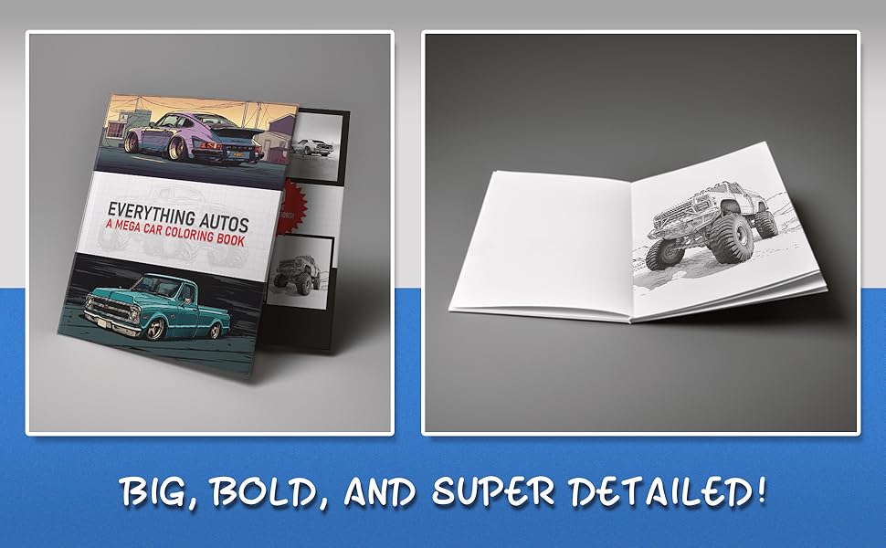 Everything Autos A Mega Car Coloring Book Great Automotive Coloring