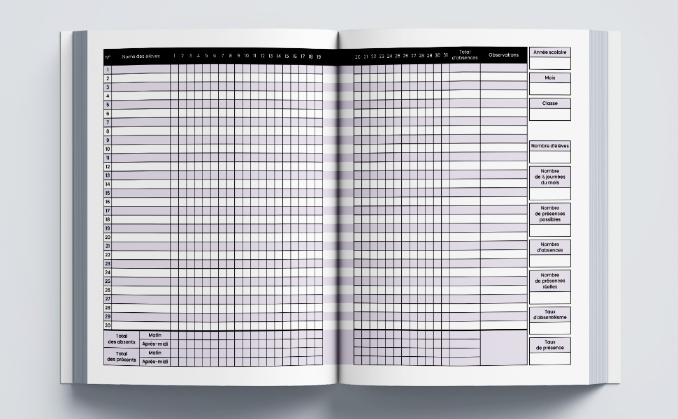 Page De Garde Cahier D'appel Amazon.fr - Cahier d’appel enseignant: Cahier d'appel journalier pour