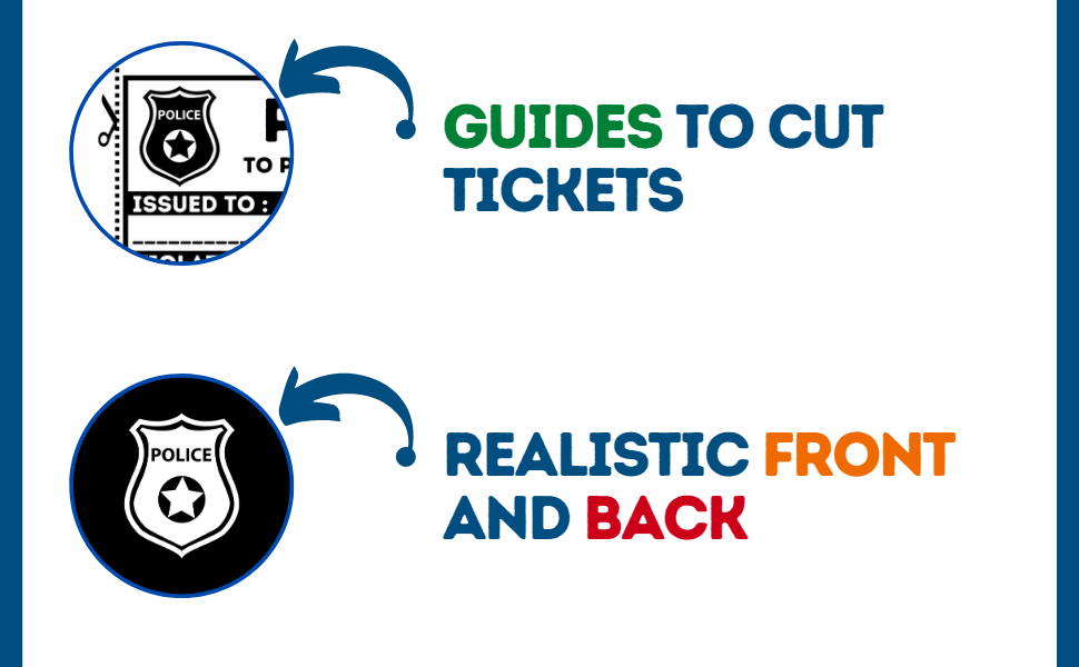 Police Ticket Book pretend police tickets for kids police officer