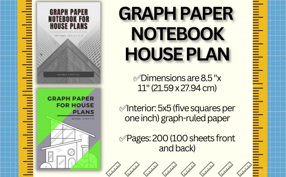 Graph Paper Notebook for House Plans Drawing Tool For Carpenters