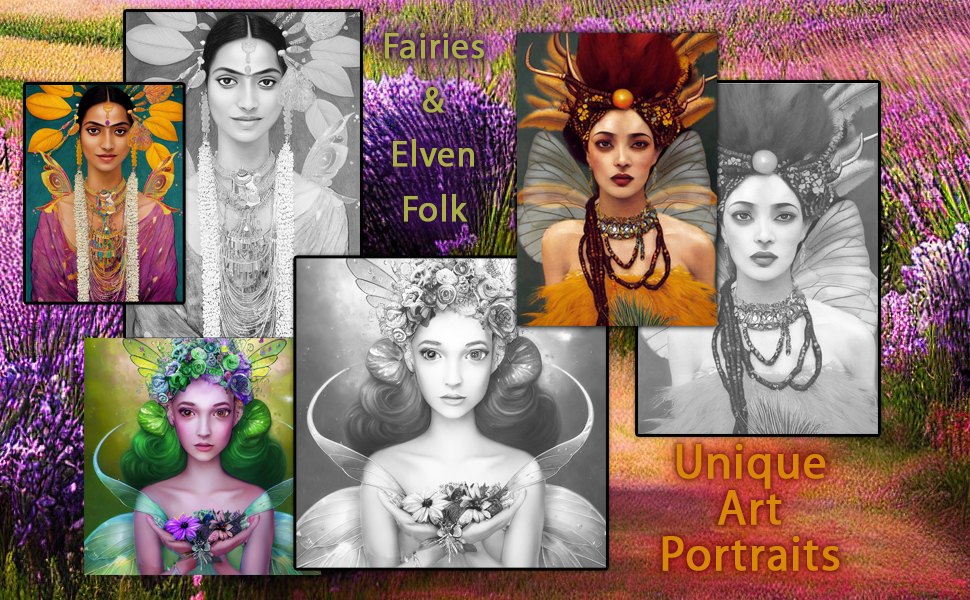 Fantasy Fairies Grayscale Coloring Book Vol 2 Fairies