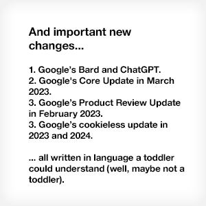 And important new changes... Google's Cookieless Tracking Update coming in 2023.. 