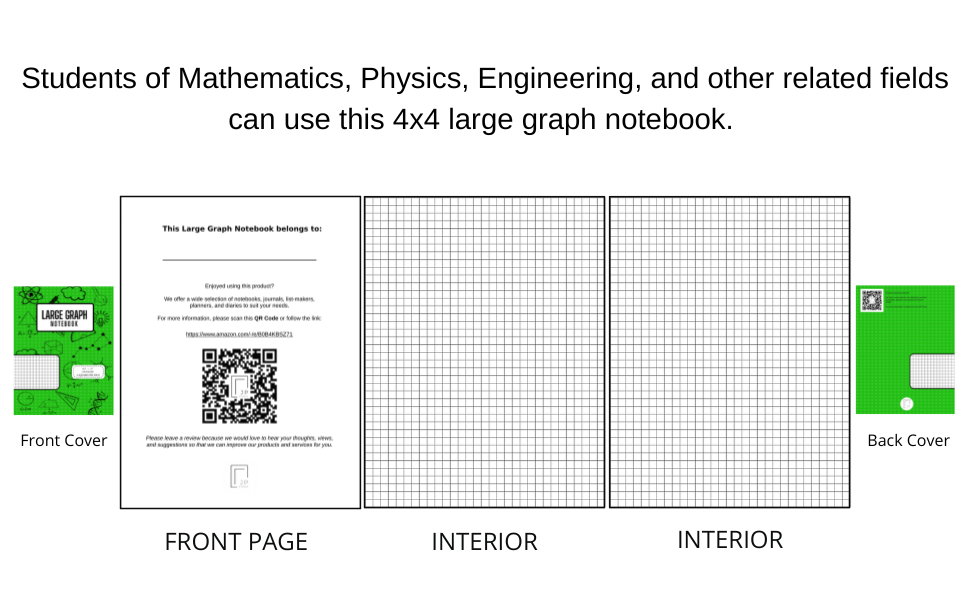 Large Graph Notebook Graph Ruled Composition Notebook