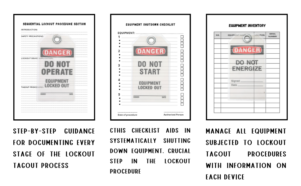 Lockout Tagout Logbook Maintenance Log Sheet, Safety Record Keeping