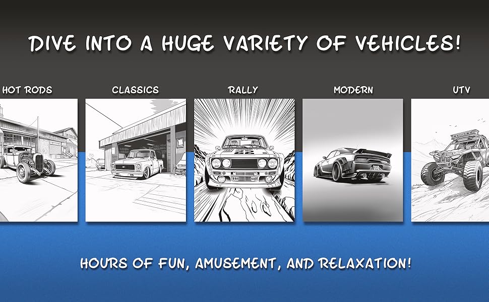 Everything Autos A Mega Car Coloring Book Great Automotive Coloring