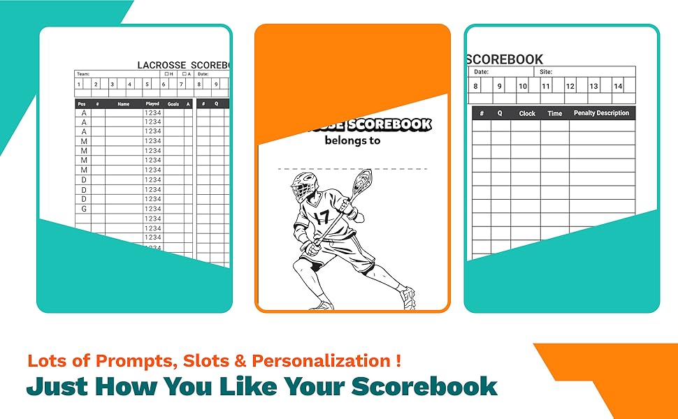Lacrosse Score Record Sheet Carry Size Lacrosse Scorebook, Scorecards