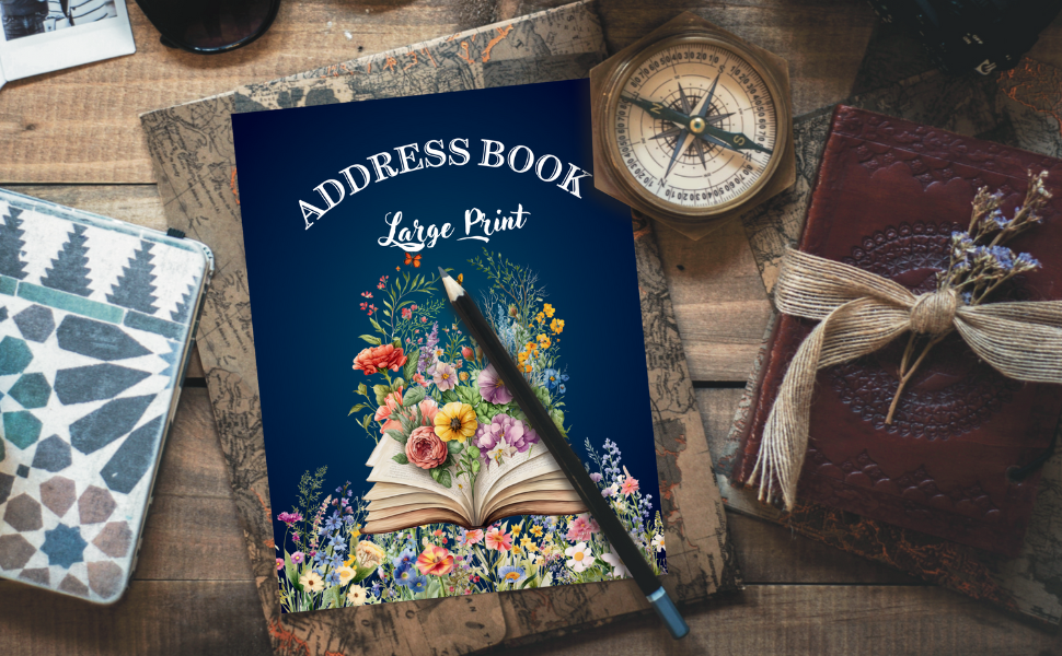 Address Book Large Print With Alphabetical Tabs, Address