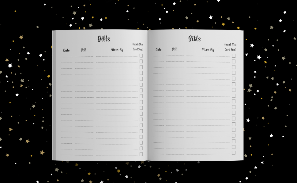 Gift Record Book for Bridal Shower Gift Log & Organizer to Record Presents Received