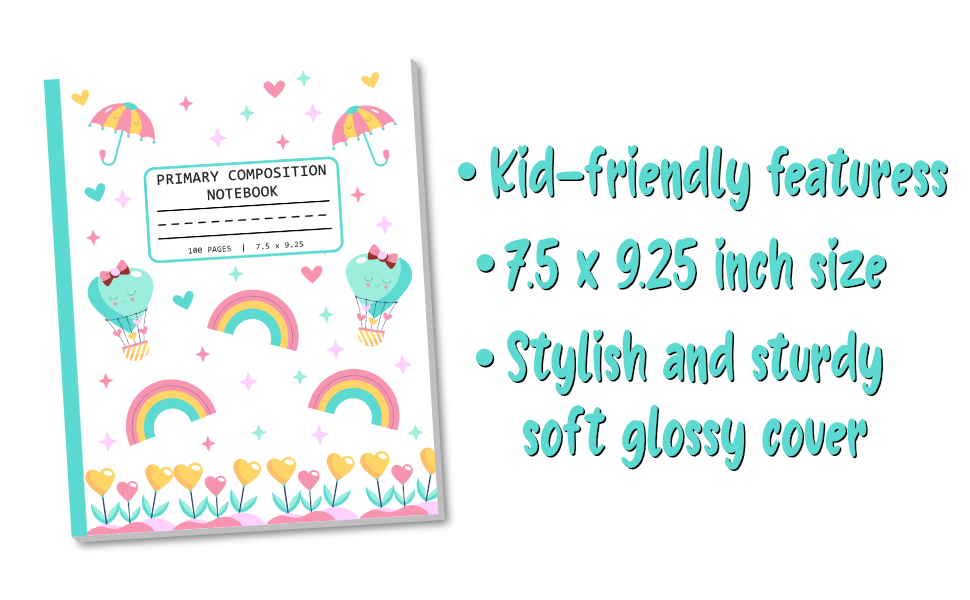 Primary Composition Notebook Draw and Write Journal for