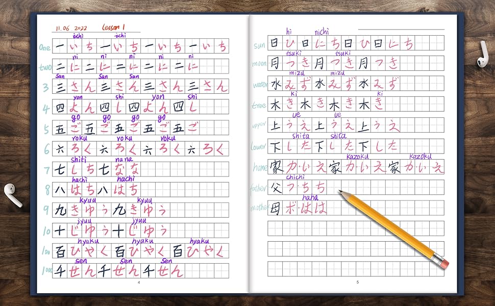 Japanese Writing Practice Notebook Learn To Write Japanese Characters