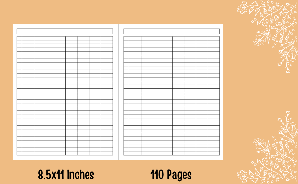 Customizable Log Book 7 Column Log Book for Recording and Expenses, Debit