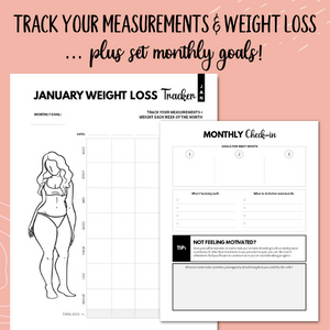 Track your measurements & weight loss