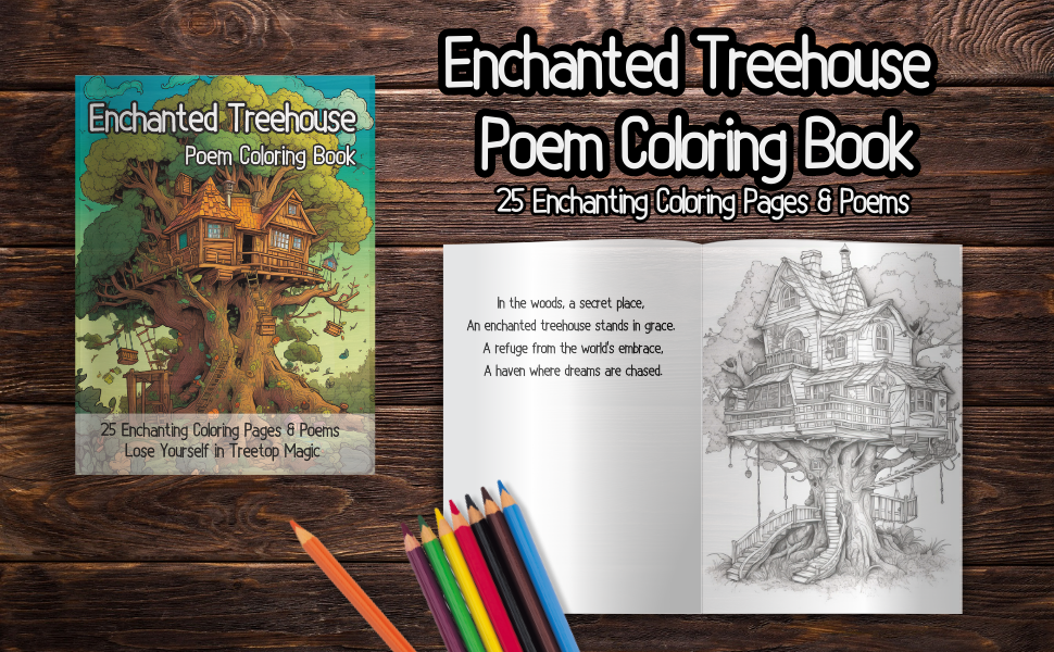 Enchanted Treehouse Poem Coloring Book 25 Enchanting Coloring Pages