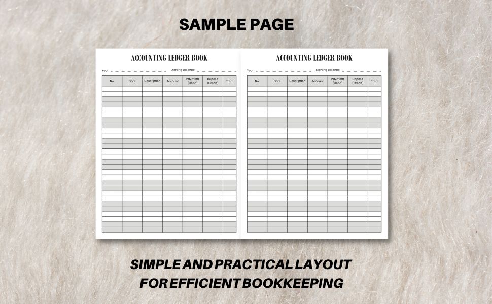 ACCOUNTING LEDGER BOOK Simple and Efficient Accounting Log