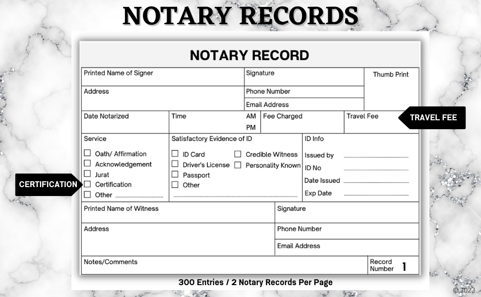 NOTARY JOURNAL Log Book for Notarial Acts To keep Official Notary