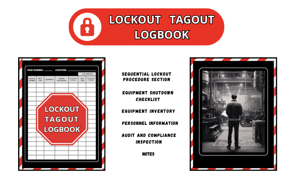 Lockout Tagout Logbook Maintenance Log Sheet, Safety Record Keeping