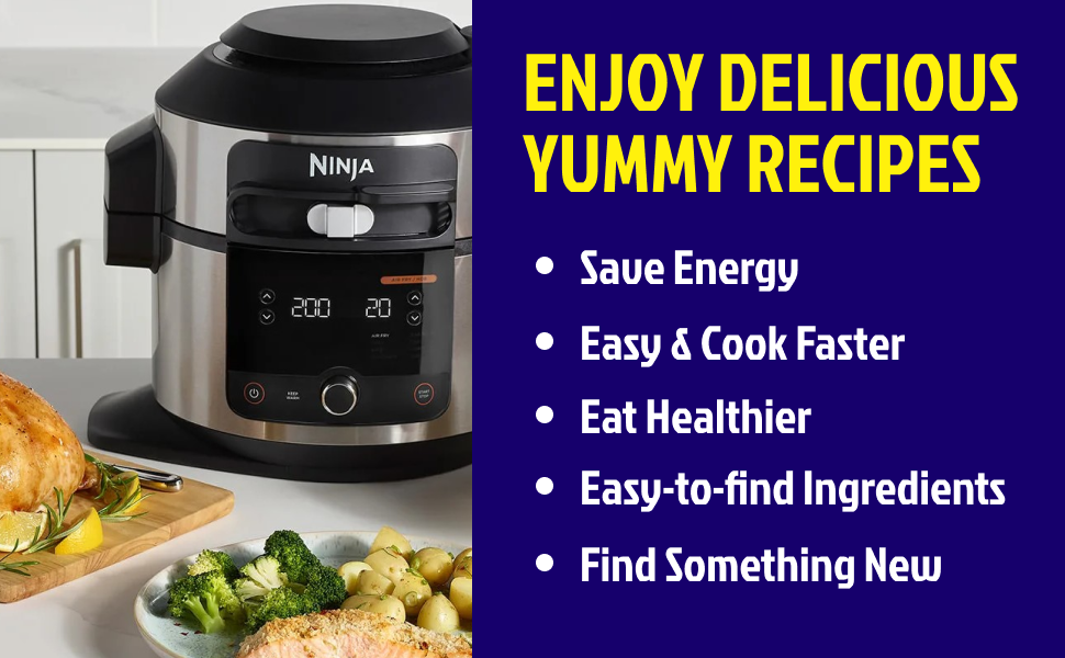 The Top Ninja Foodi Cookbook UK 2023 1000 Fast, Flavourful and Healthy