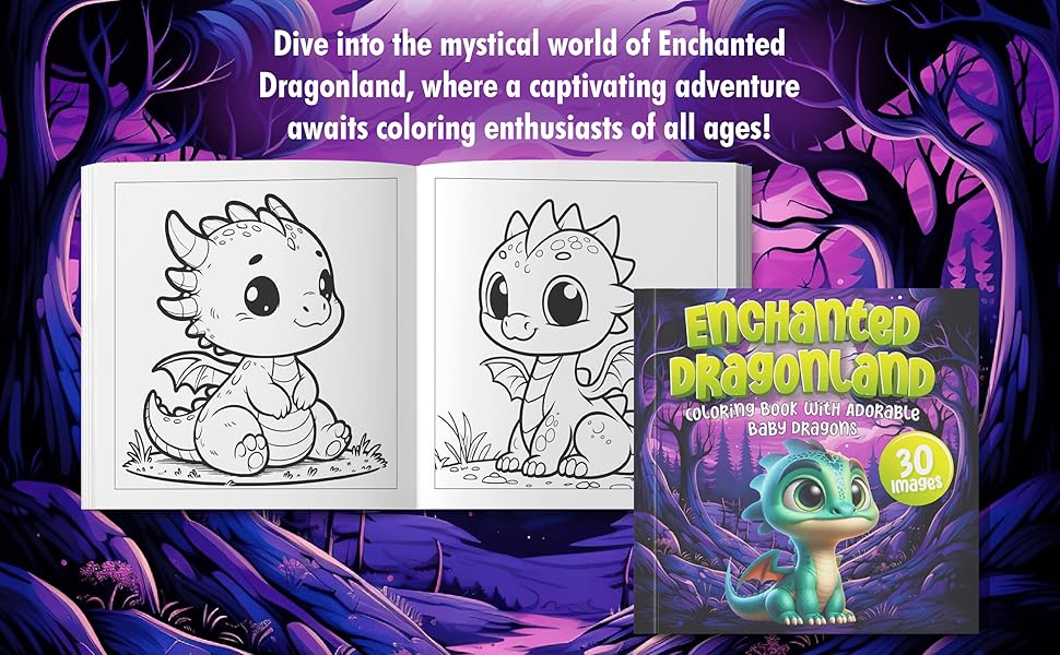 Enchanted Dragonland Creative Coloring Book for Kids