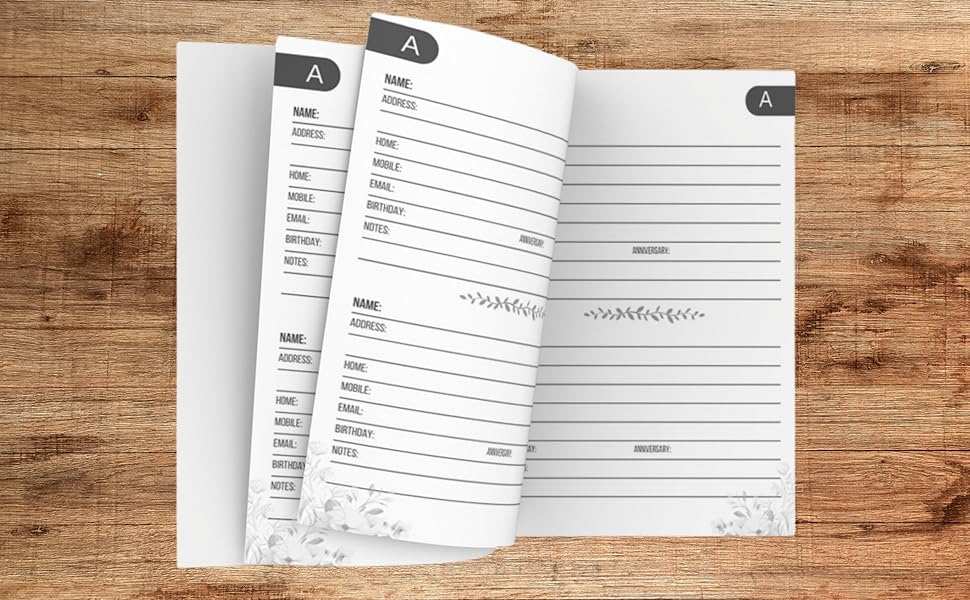 Address Book With Birthdays And Anniversaries Hardback Large Print