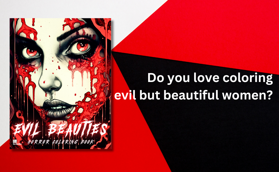 Amazon.com: Evil Beauties Coloring Book: 50 Dark Horror Inspired