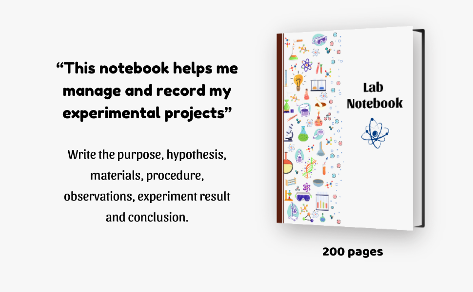 Lab Notebook: Science Laboratory Notebook for College Student and ...