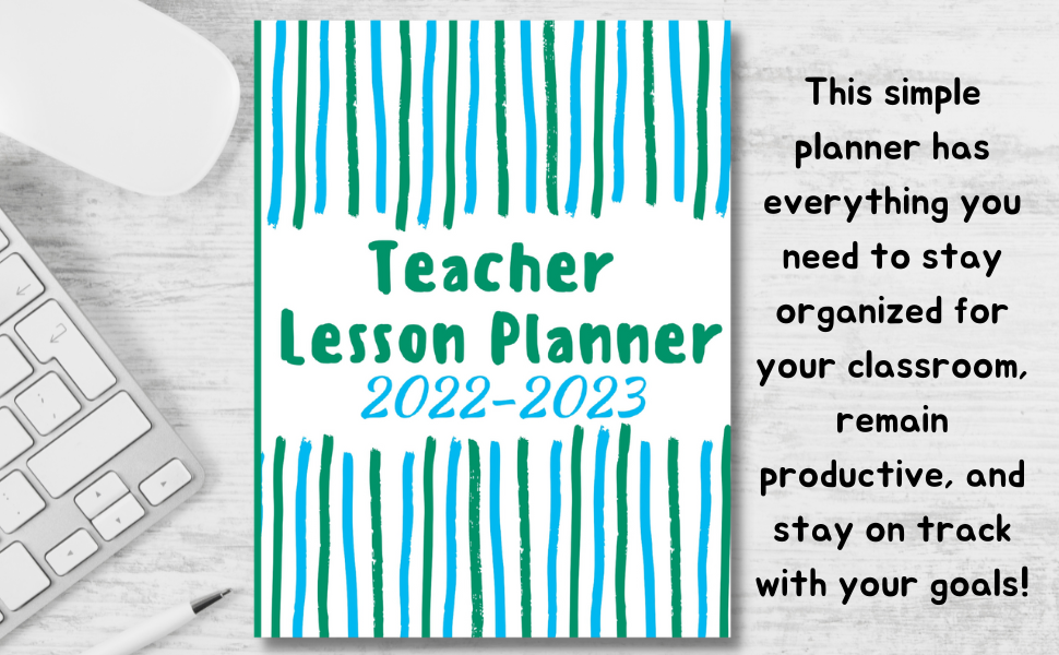 Teacher Lesson Planner 20222023 Large Lesson Plan and Record Book For