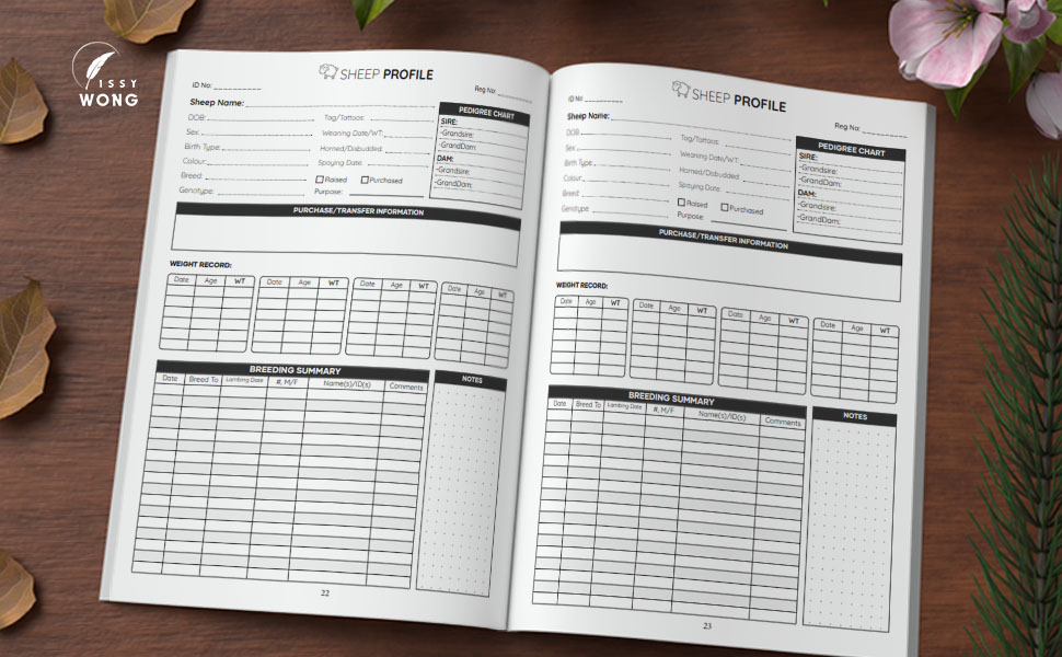 Sheep Record Keeping Log Book Designed for Shepherds Enthusiasts and