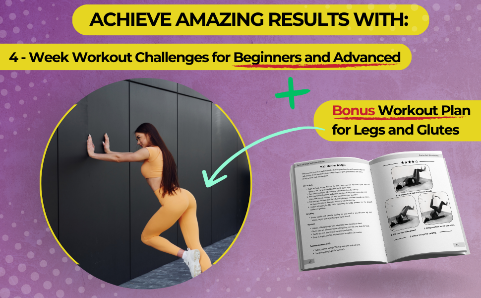 28 days challenge for beginners and advanced workout plan for glutes