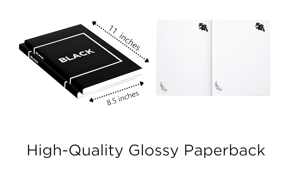 BLACK Decorative Book With Blank Pages Inside For Coffee Table