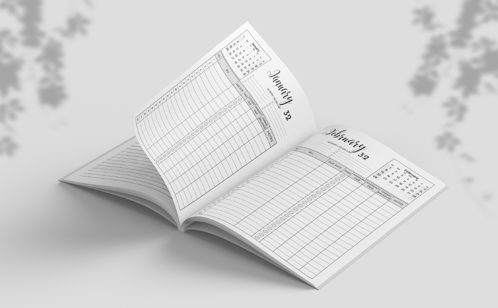 Ten Year Bill Payment Tracker Simple Monthly Bill records and