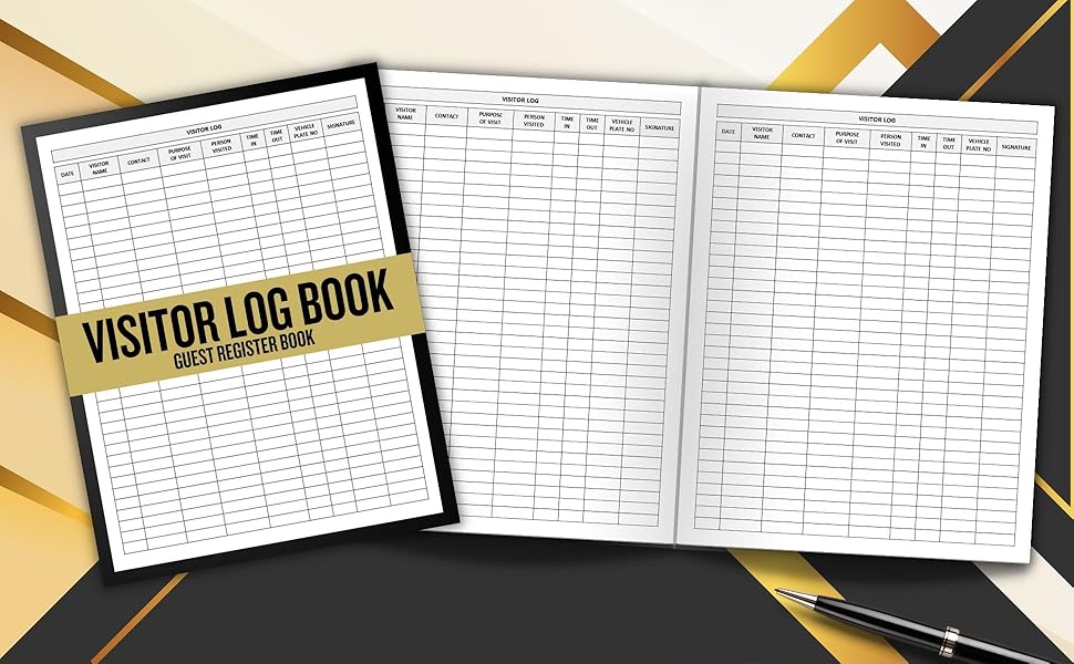Visitor Log Book Visitor Sign in and Out Register Book for Businesses