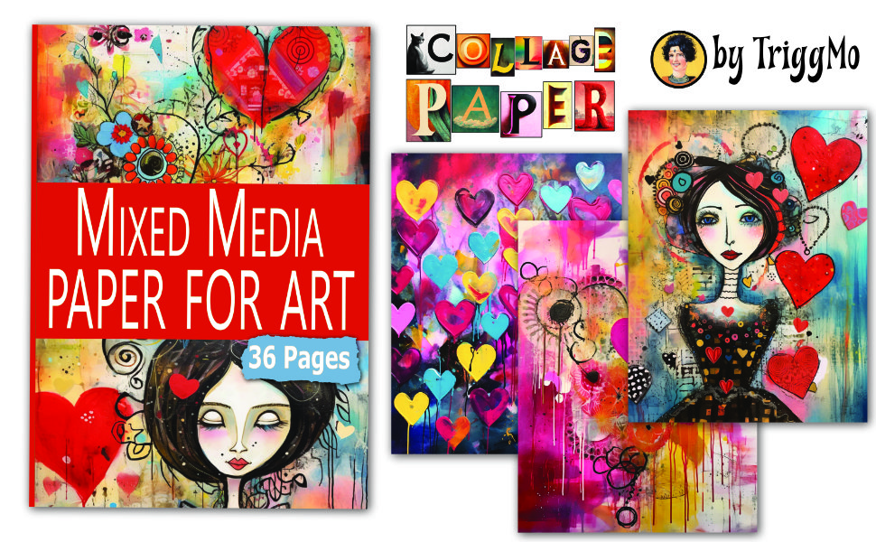 Mixed Media Paper For Art All About Love, 36 Pages of