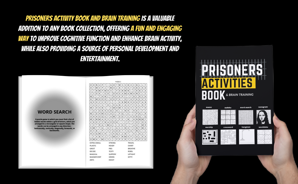 Prisoners Activity Book And Brain Training Send To Inmates Best Gift