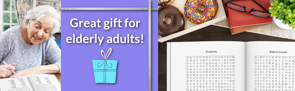 Senior woman doing a puzzle. Great gift for elderly adults