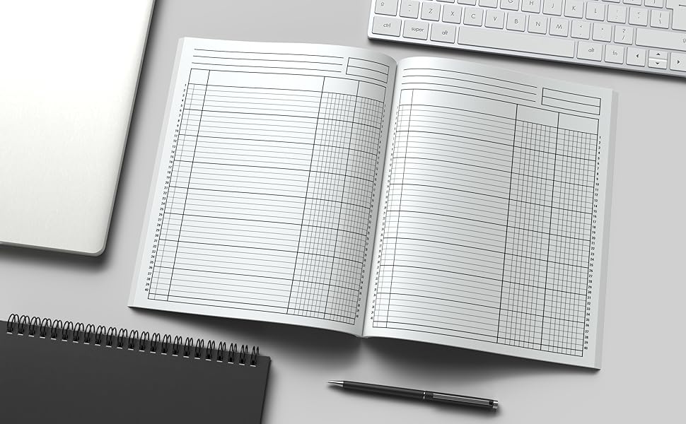 2 Column Ledger Book 120 Pages (8.5" x 11"), Ledger Book For Small